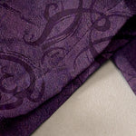 Buddha Stones Cotton Velvet Vine Scroll Pattern Women's Elastic Waist Pants With Pockets