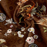 Buddha Stones Pure Cotton White Crane Floral Medallion Pattern Women's Elastic Waist Pants With Pockets