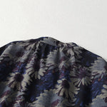 Buddha Stones Spring Vintage Mandarin Collar Button-Up Floral Print Women's Elbow-Length Sleeve Dress With Pockets