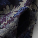 Buddha Stones Spring Vintage Mandarin Collar Button-Up Floral Print Women's Elbow-Length Sleeve Dress With Pockets