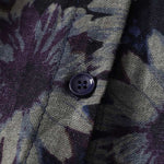 Buddha Stones Spring Vintage Mandarin Collar Button-Up Floral Print Women's Elbow-Length Sleeve Dress With Pockets