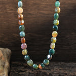 Buddha Stones Natural Indian Agate Irregular Shapes Crystal Bead Positive Necklace