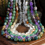 Buddha Stones Natural Indian Agate Irregular Shapes Crystal Bead Positive Necklace