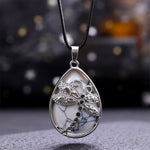 FREE Today: Positivity Strength  Natural Green Aventurine Dragonfly Teardrop Shape Inlay Crystal Necklace