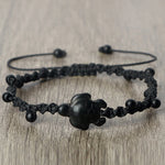 Buddha Stones Turquoise Turtle Design Braided Rope Protection Bracelet