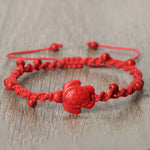 Buddha Stones Turquoise Turtle Design Braided Rope Protection Bracelet