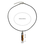 Buddha Stones Natural Turquoise Tiger Eye Wisdom Rope Necklace
