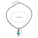 Buddha Stones Natural Turquoise Tiger Eye Wisdom Rope Necklace