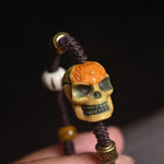 Buddha Stones Bone The Lord Of The Corpse Forest Keep Away Evil Spirits Braided Rope Bracelet