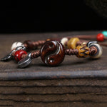Buddha Stones Bone Yin Yang Braided Rope Balance Bracelet