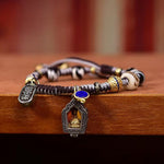 Buddha Stones Copper Buddha Braided Rope Compassion Bracelet