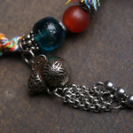 Buddha Stones Copper Buddha Amitabha Braided Rope Serenity Bracelet