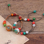 Buddha Stones Turquoise Amber Tibet Braided Rope Love Bracelet