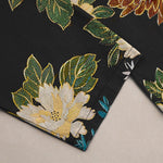 Buddha Stones Cotton Peony Chrysanthemum Turquoise Floral Pattern Men's Tapered Pants With Pockets