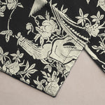 Buddha Stones Cotton Ivory Floral Band Pattern Men's Tapered Pants With Pockets