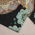 Buddha Stones Pure Cotton Mandala Floral Pattern Men's Tapered Pants With Pockets