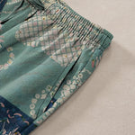 Buddha Stones Cotton Boho Patchwork Floral Pattern Men's Tapered Pants With Pockets