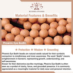 FREE Today: Wisdom and Grounding Phoenix Eye Bodhi Tibetan Engraved Tassel Wrist Mala
