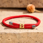 Buddha Stones Single-Digit Angel Numbers Adjustable String Protection Bracelet