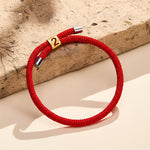 Buddha Stones Single-Digit Angel Numbers Adjustable String Protection Bracelet