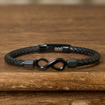 Buddha Stones Angel Numbers Infinity Symbol Leather Faith Bracelet
