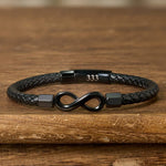 Buddha Stones Angel Numbers Infinity Symbol Leather Faith Bracelet