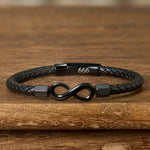 Buddha Stones Angel Numbers Infinity Symbol Leather Faith Bracelet
