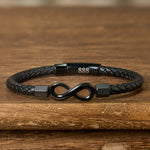 Buddha Stones Angel Numbers Infinity Symbol Leather Faith Bracelet