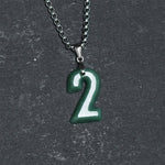 Buddha Stones Natural 0-9 Angel Numbers Jade Titanium Steel Chain Prosperity Necklace Pendant
