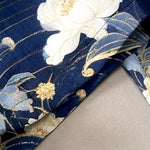 Buddha Stones Pure Cotton Elegant Crane Floral Pattern Women's Elastic Waist Pants With Pockets