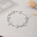FREE Today: New Beginning and Balance Copper Enamel Lotus Floral Bracelet
