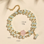 Buddha Stones Natural Strawberry Quartz Double Wrap Crystal Healing Bracelet