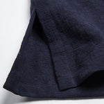Buddha Stones Summer Tang Style One Frog Button Solid Leaf Texture Men's Short Sleeve Shirts