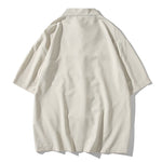 Buddha Stones Summer Tang Style Mandarin Collar Frog Button Bamboo Embroidery Men's Short Sleeve Shirts