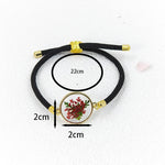 Buddha Stones Resin Handmade Birth Flower Adjustable Braided Rope Bracelet