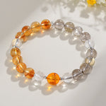 Buddha Stones Natural Crystals Silver Sheen Obsidian Chinese Zodiac Protection Bracelet