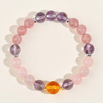 Buddha Stones Natural Crystals Silver Sheen Obsidian Chinese Zodiac Protection Bracelet