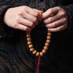 FREE Today: Wisdom and Grounding Phoenix Eye Bodhi Tibetan Engraved Tassel Wrist Mala
