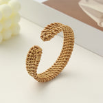 FREE Today: Healing and Strength Handwoven Natural Rattan Bohemian Open Cuff Bracelet