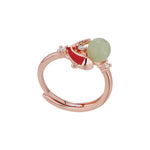 FREE Today: Luck and Success Copper Koi Fish Pearl Inspired Adjustable Ring