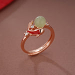 FREE Today: Luck and Success Copper Koi Fish Pearl Inspired Adjustable Ring