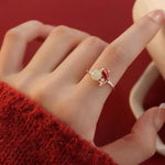 Buddha Stones Copper Koi Fish Success Pearl Inspired Adjustable Open Ring