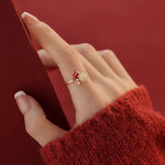Buddha Stones Copper Koi Fish Success Pearl Inspired Adjustable Open Ring
