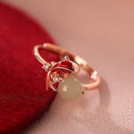 Buddha Stones Copper Koi Fish Success Pearl Inspired Adjustable Open Ring