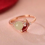 FREE Today: Luck and Success Copper Koi Fish Pearl Inspired Adjustable Ring