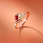 Buddha Stones Copper Koi Fish Success Pearl Inspired Adjustable Open Ring