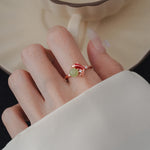 FREE Today: Luck and Success Copper Koi Fish Pearl Inspired Adjustable Ring