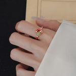 FREE Today: Luck and Success Copper Koi Fish Pearl Inspired Adjustable Ring