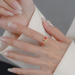 FREE Today: Luck and Success Copper Koi Fish Pearl Inspired Adjustable Ring