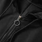 Buddha Stones Summer Casual Drawstring Solid Zipper Design Women's Sleeveless Hooded Shirts With Pockets